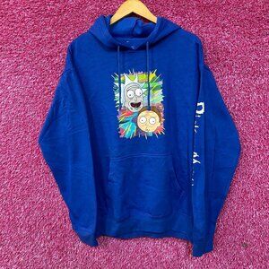 Adult Swim Rick and Morty Graphic Print Hoodie Large